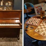 The piano and fin games at The Spread Eagle