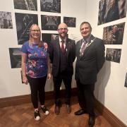 Marge Bradshaw, Ryan Battersby and deputy mayor of Westhoughton Cllr Neil Maher