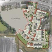 The layout of the affordable housing scheme in Little Hulton, outlined in red