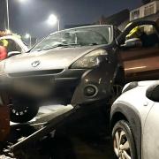 'Family live in fear' after car smashes into bollards and car after multiple crashes