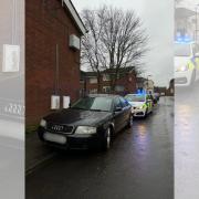 The Audi A4 seized by police