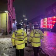 Police on patrol in town centre