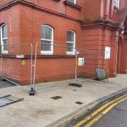 Barriers put up following fallen masonry in December