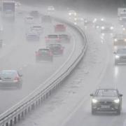 Motorway users brave stormy conditions
