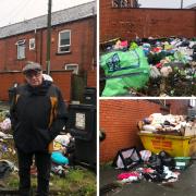 Rubbish has been fly tipped in back streets in Deane
