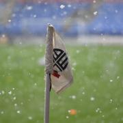 Snow has come down around Bolton Wanderers' Toughsheet Stadium overnight