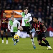 Conor Bradley in action for Liverpool against Bournemouth