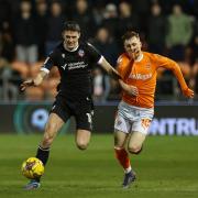 Eoin Toal in action for Wanderers against Blackpool in the Bristol Street Motors Trophy