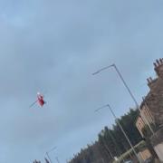 Helicopter seen during the incident