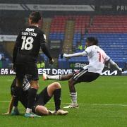 Paris Maghoma curls in Bolton Wanderers' second goal against Charlton