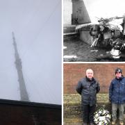 People from Horwich met atop Winter Hill to remember the air disaster