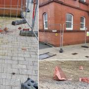 Historic building to be made safe after masonry 'nearly hit someone'