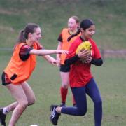 Action from the touch rugby event at Avenue Street