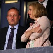 Derby County's owner David Clowes, left, saved the club from the brink last July