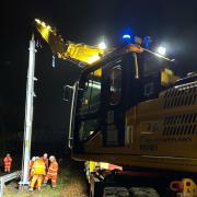 OLE installation for Wigan to Bolton electrification