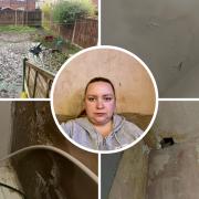 Ewelina Mazurek says her children cannot play in her garden, which has been described as a 'swimming pool'