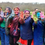 Families came together to welcome in the spring with Holi