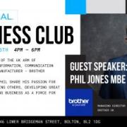 Phil Jones MBE will speak in Bolton