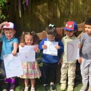 Children celebrated the nursery's 'good' rating