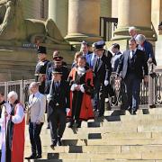 The parade started from the steps of Bolton Town Hall