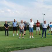 Golfers taking part in the charity day