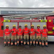 Bolton North Fire Station firefighters who will take part in the charity car wash