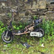 The burnt-out moped