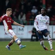 Richard Taylor came off with a groin problem at Swindon