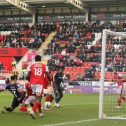 Chris Forino scores from close range
