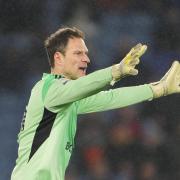 Asmir Begovic in action for Leicester City in the Championship last season