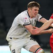 Max Dean playing for MK Dons in 2024