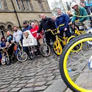 RIDE: Classic BMX enthusiasts line up for their ride through Bury and Radcliffe