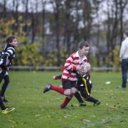 Photo: Andy Whitehead Photography Ltd.Bolton RUFC V Broughton Park RUFC.08/11/2015..Bolton RUFC's Liam Jenkins during the Under 8 rugby match between Bolton RUFC and Broughton Park RUFC at Bolton RUFC, Mortfield Pavilion, Avenue Street, Bolton, BL1 3AW