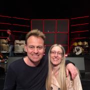 IDOL: Tracey Parsons with her musical idol, Jason Donovan, at The Lowry