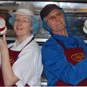 Liz Haslam and Ron Burton who work at the award-winning Sayers bakery in Sidney Street, Bolton