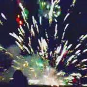FIREBALL: A video image of a firework technician engulfed in flames as a display goes wrong in Bolton