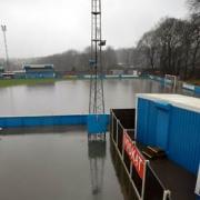 Water covers Ramsbottom FC's ground