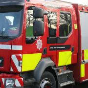 Stock image of North Wales fire engine