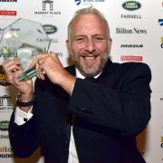 WINNER: Peter Connor of Pure Fabs Ltd at Bolton Business Awards 2018