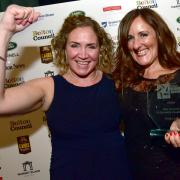 TRIUMPHANT: Rachel Mitchell-Denson and Jo Wright of Keoghs with their Best Company for Apprentice Development award at Bolton Business Awards 2018