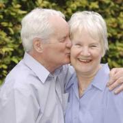 Anniversary delight: Sam and Judith Leigh have been married for 50 years