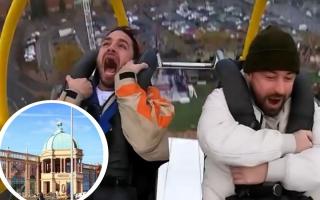 WATCH: Hilarious moment Emmerdale star braves ‘world’s largest’ bungee ride