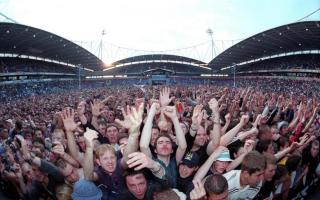 Fans at one of the two nights Oasis played at the Reebok in 2000