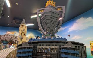 The new exhibit includes a replica of the Premier League trophy made out of over 3,000 bricks (LEGOLAND Discovery Centre Manchester)