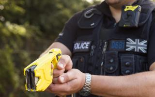 The Home Secretary last week unveiled plans to give volunteer police officers powers to use Tasers (Simon Stanmore/Axon/PA)