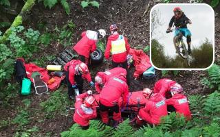 Peter Jones was rescued after a mountain biking accident in July 2021