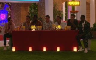 The boys during Movie Night. Love Island continues on Sunday at 9pm on ITV2 and ITV Hub. Episodes are available the following morning on BritBox (ITV)