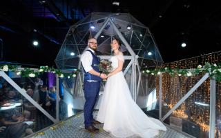 Couple tied the knot in 'Crystal Maze' just a short drive away from Bolton (JHORDLE / INhouse Images)