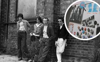 A man sold Buzzcocks memorabilia (inset) for £3,000 at auction