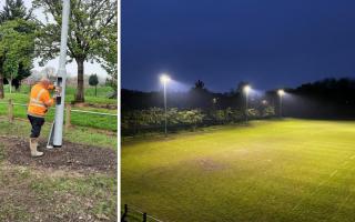 New floodlights have been installed at Bolton Rugby Club